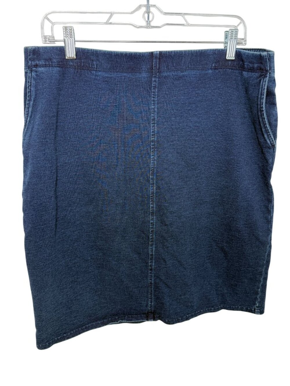 Pure J Jill Indigo Knit Denim Pencil Skirt Medium